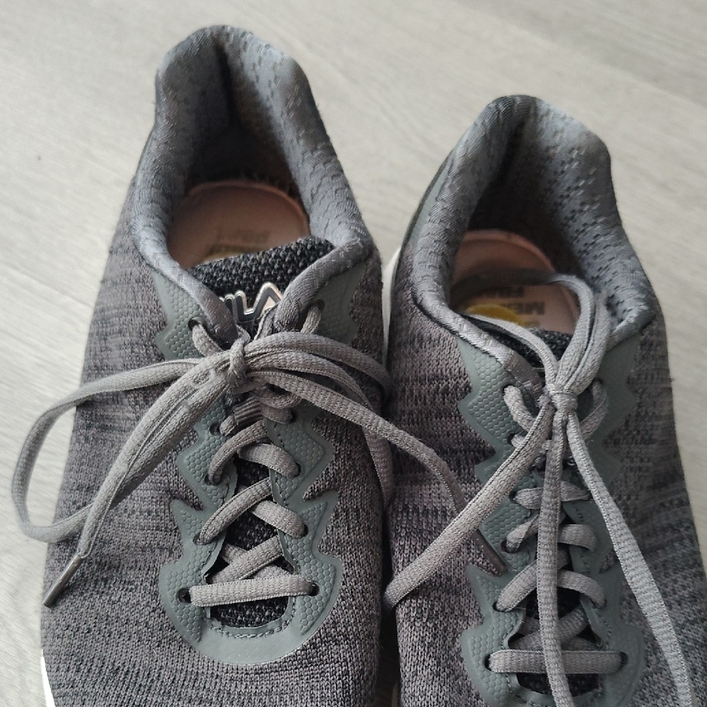 Fila Womens Memory‎ Foam Running Sneakers Charcoal Grey White Size 8 - Picture 7 of 9